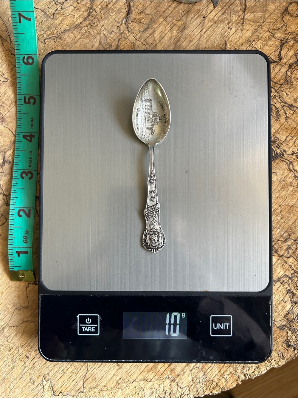 4”Decorative “Madison Wisconsin” sterling silver Souvenir Spoon with Scenic Bowl